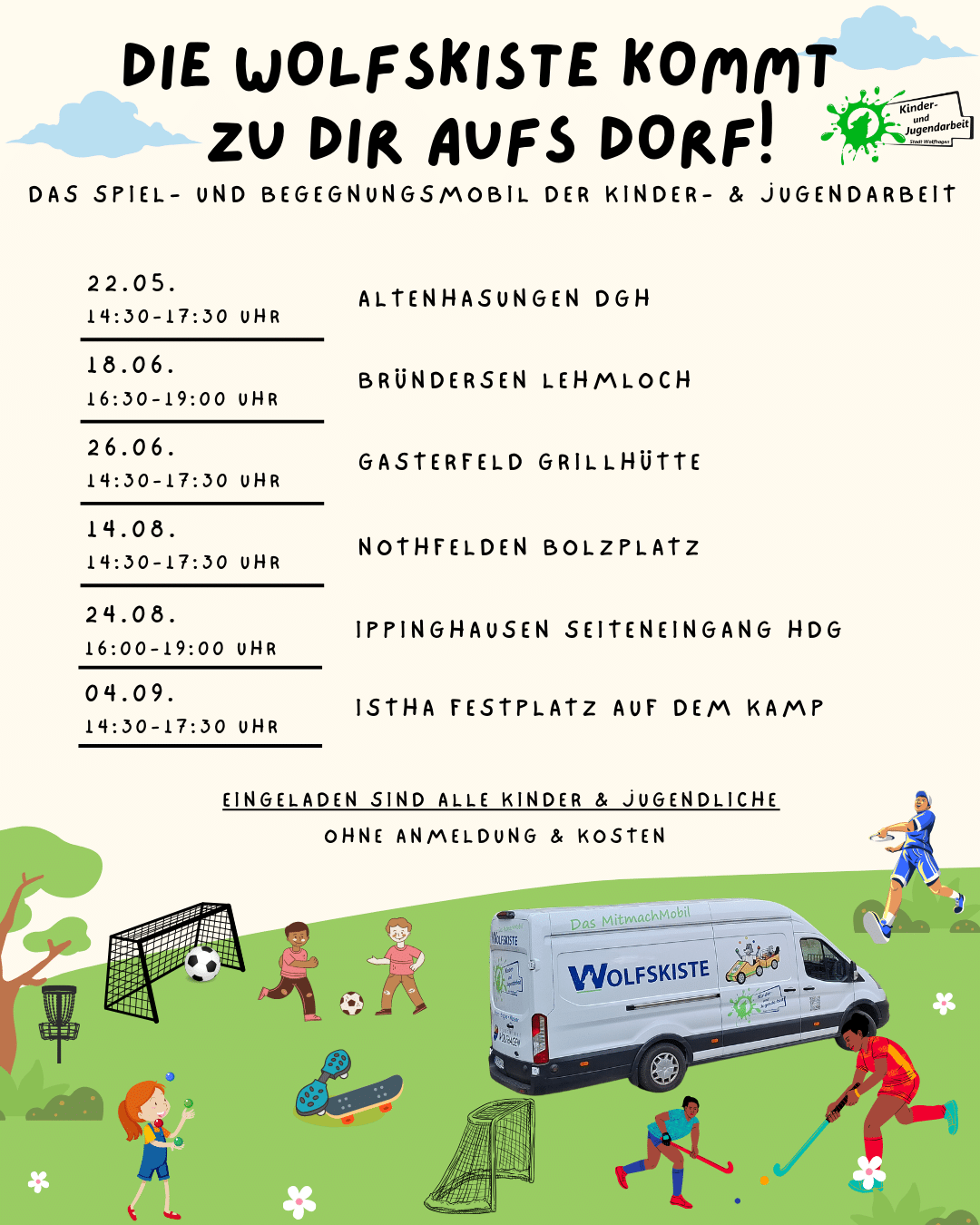 Spielmobil 2026 Übersicht